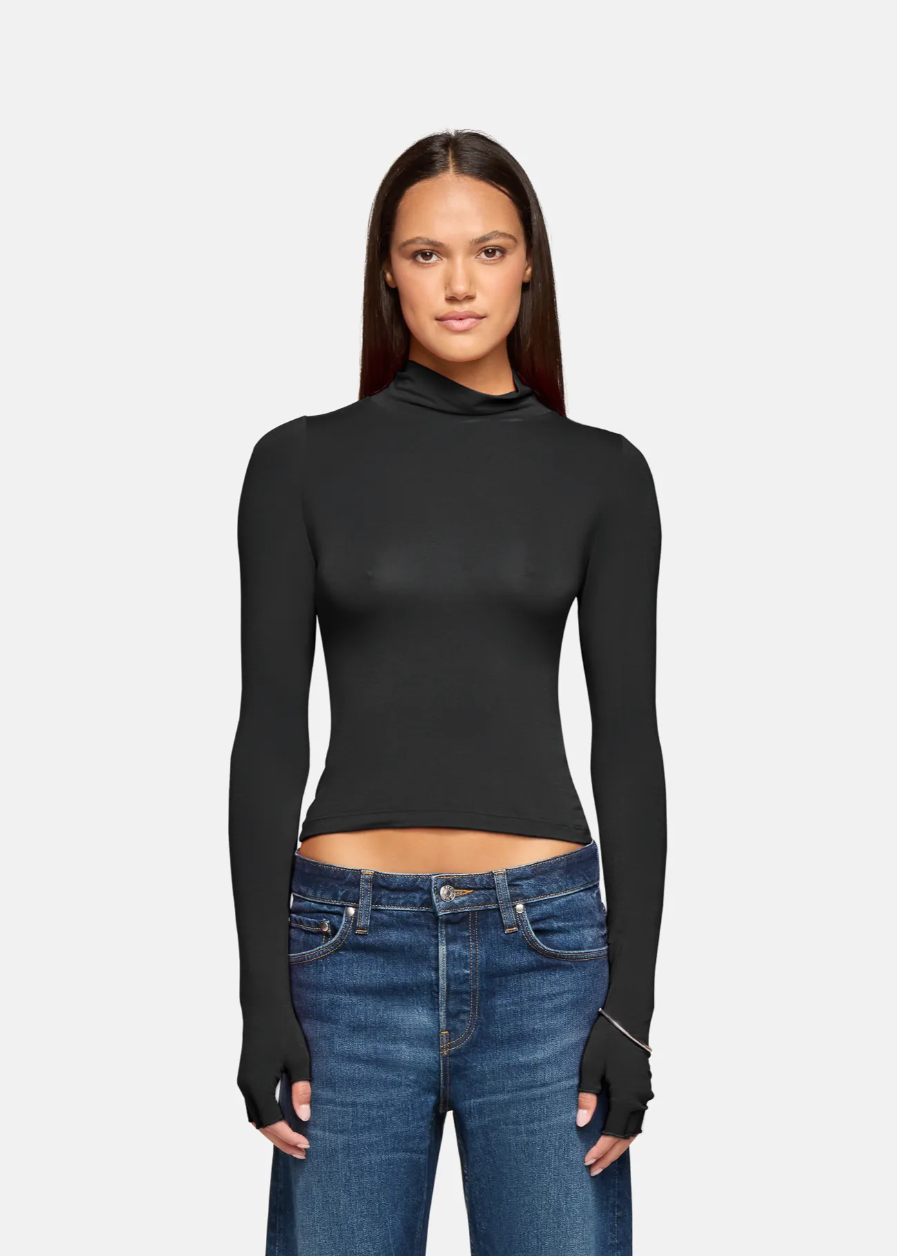 Swan Mock Neck Black sold by EB Denim product image thumbnail 2