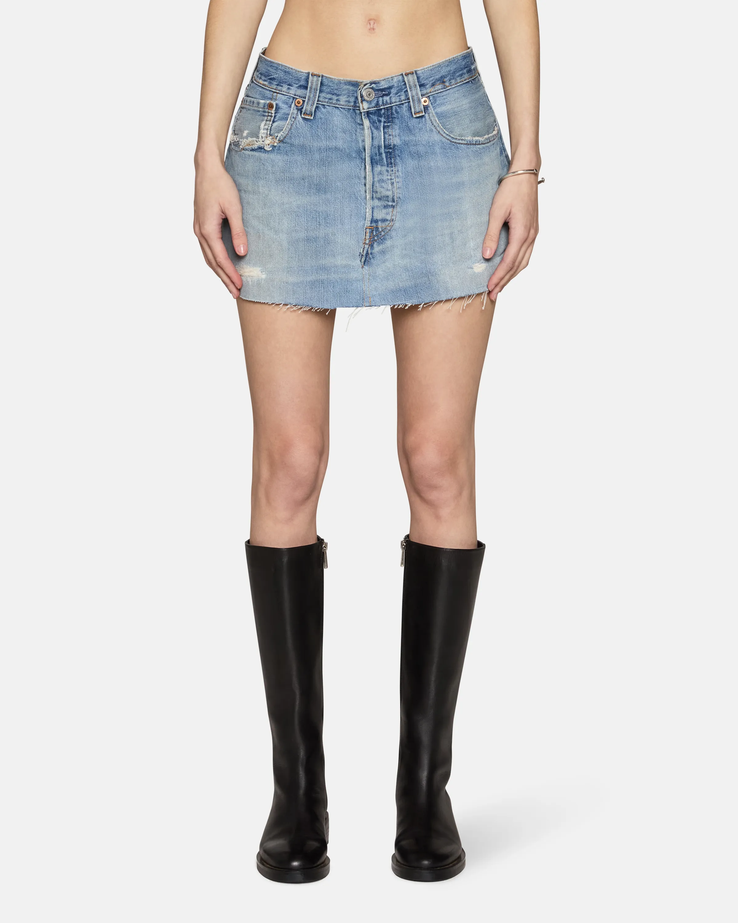 Vintage Mini Skirt Vintage Blue sold by EB Denim product image thumbnail 2