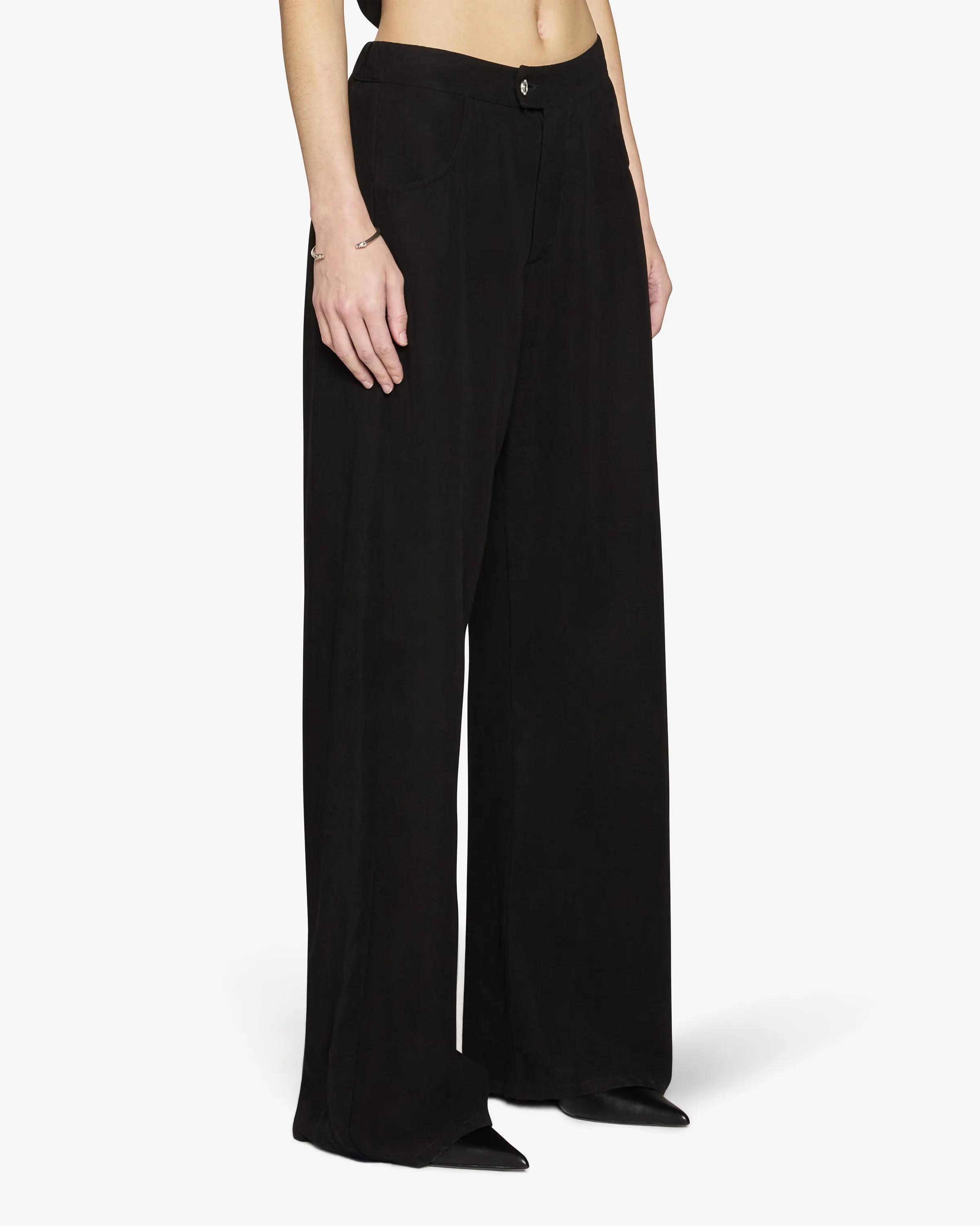 Eddie Bowed Pant Black Linen sold by EB Denim product image thumbnail 3