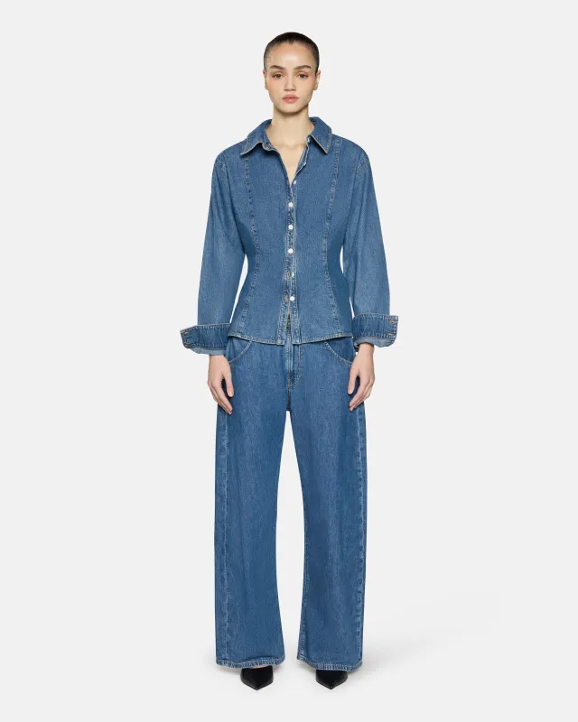 Eddie Bowed Pant Rochelle sold by EB Denim