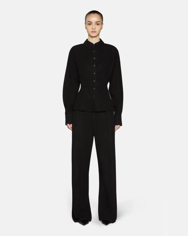 Rose Blouse Black Linen sold by EB Denim