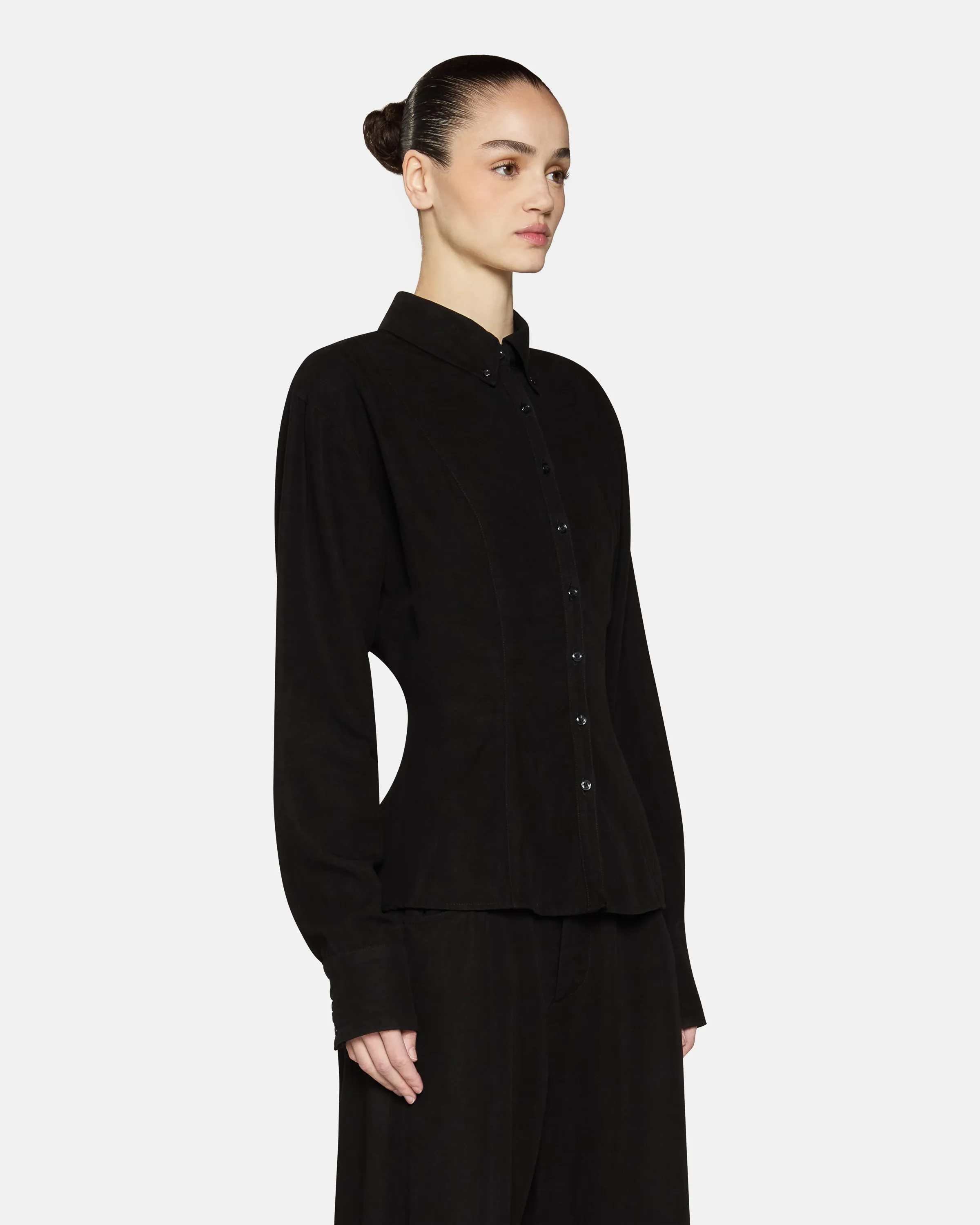 Rose Blouse Black Linen sold by EB Denim product image thumbnail 3