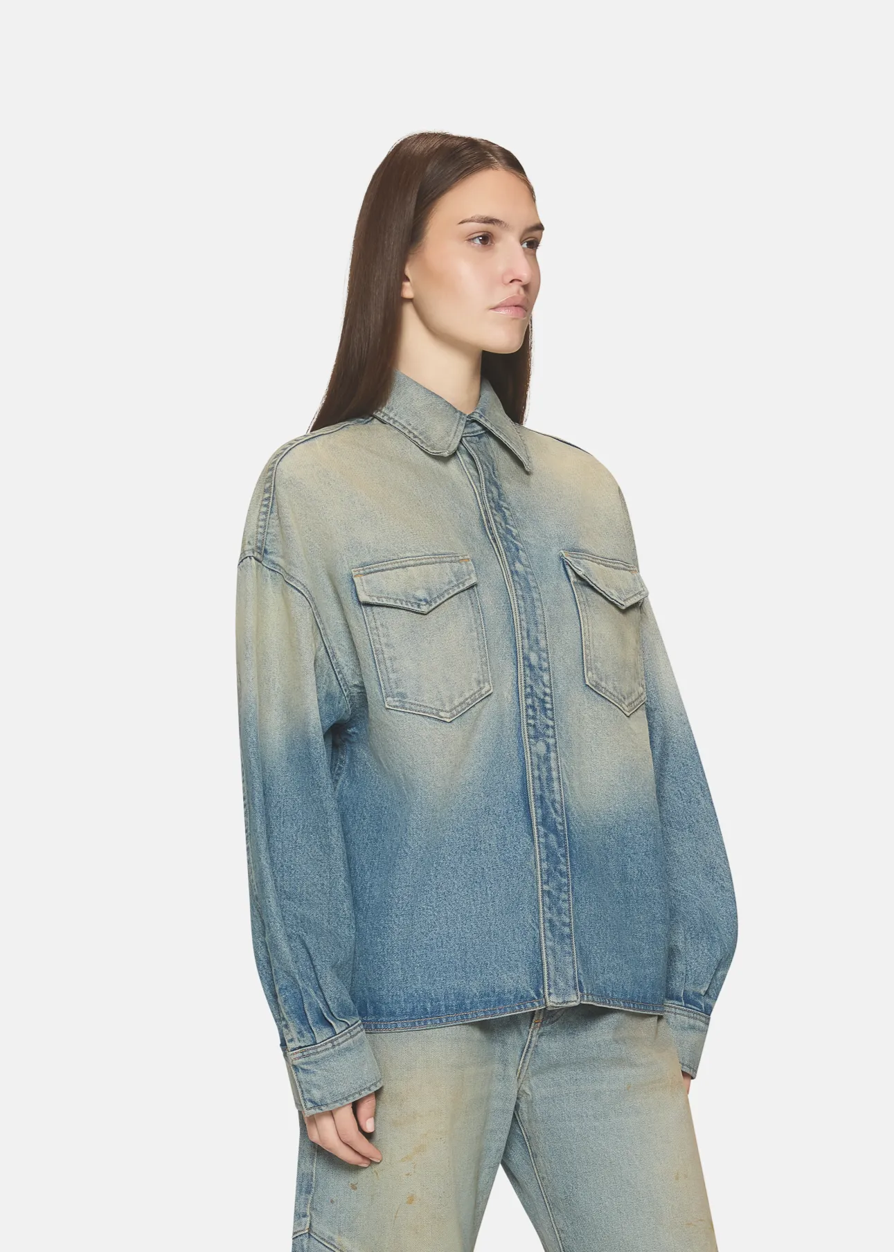 Daniele Shirt Jacket Stonefield sold by EB Denim product image thumbnail 3