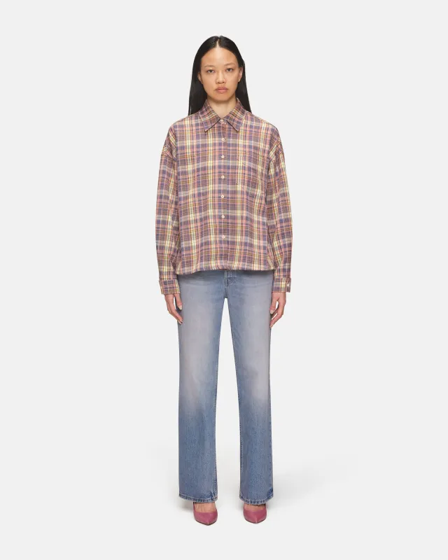 Adeline Button Down Prairie Sunset Plaid sold by EB Denim