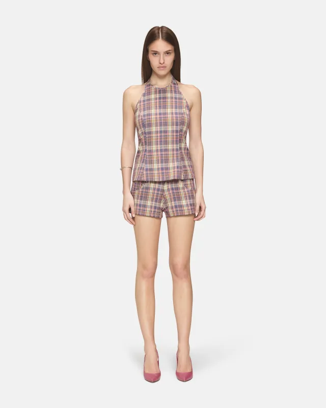 Iris Tank Prairie Sunset Plaid sold by EB Denim