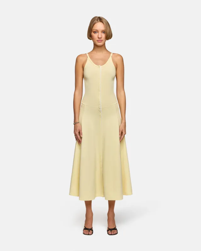 Ellie Dress Butter Yellow sold by EB Denim