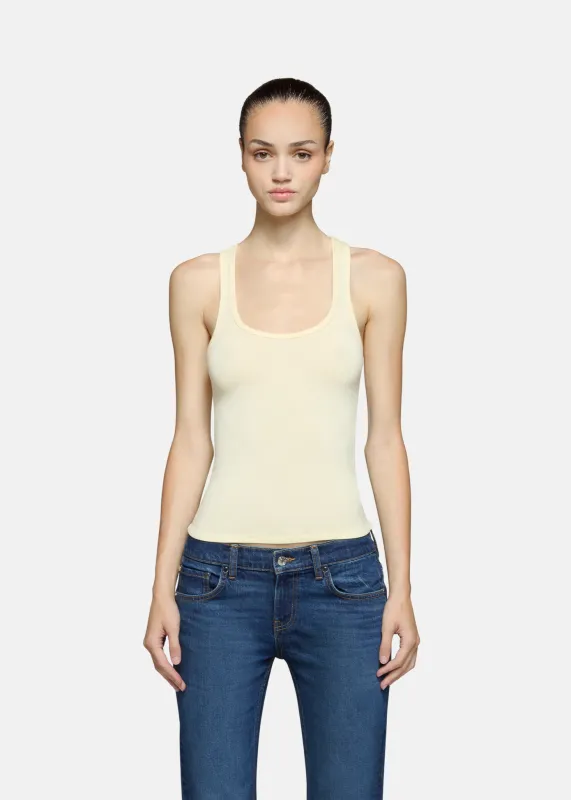 Lucy Racer Back Tank Butter Yellow sold by EB Denim