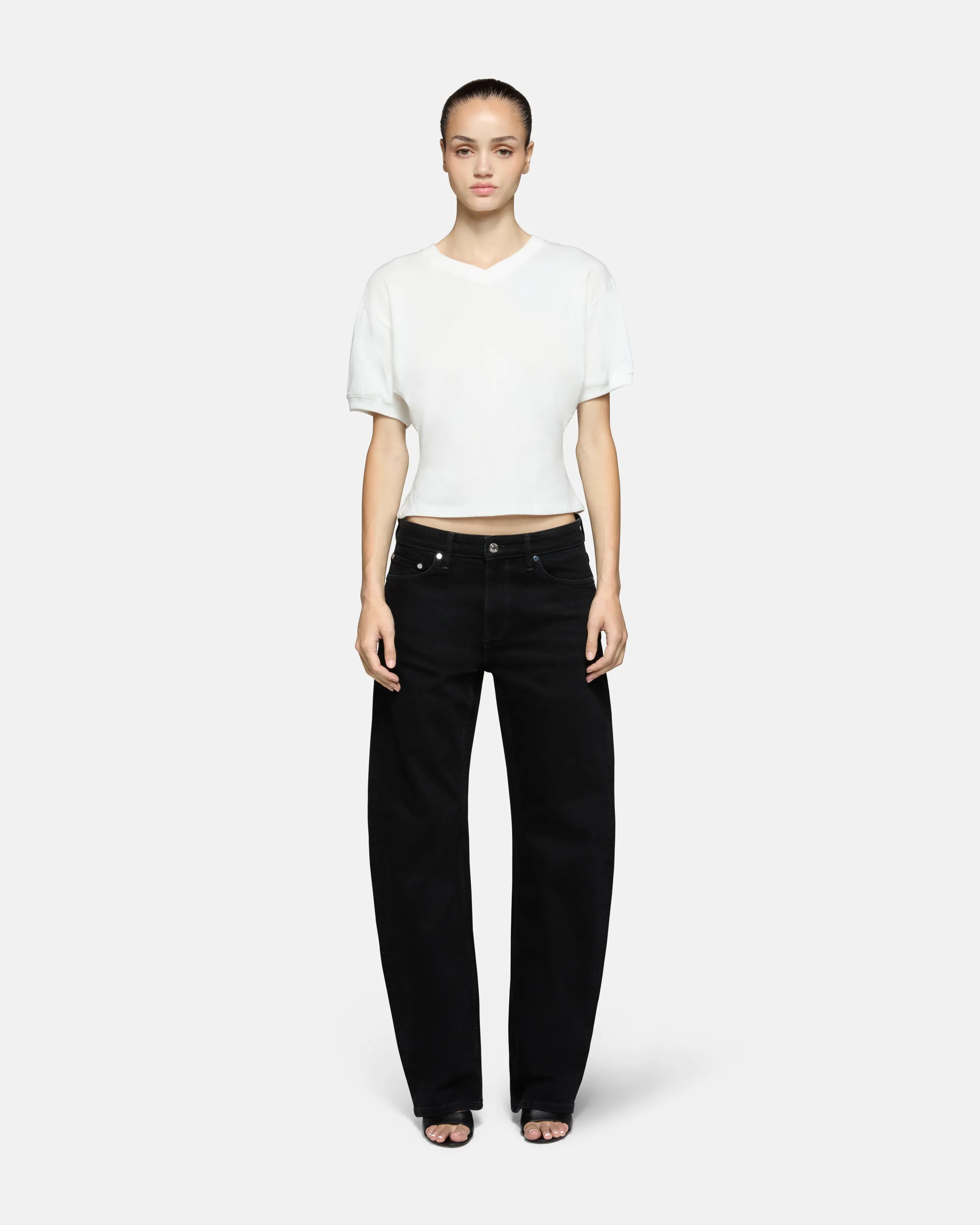 Eero Ringer Tee White sold by EB Denim product image thumbnail 4