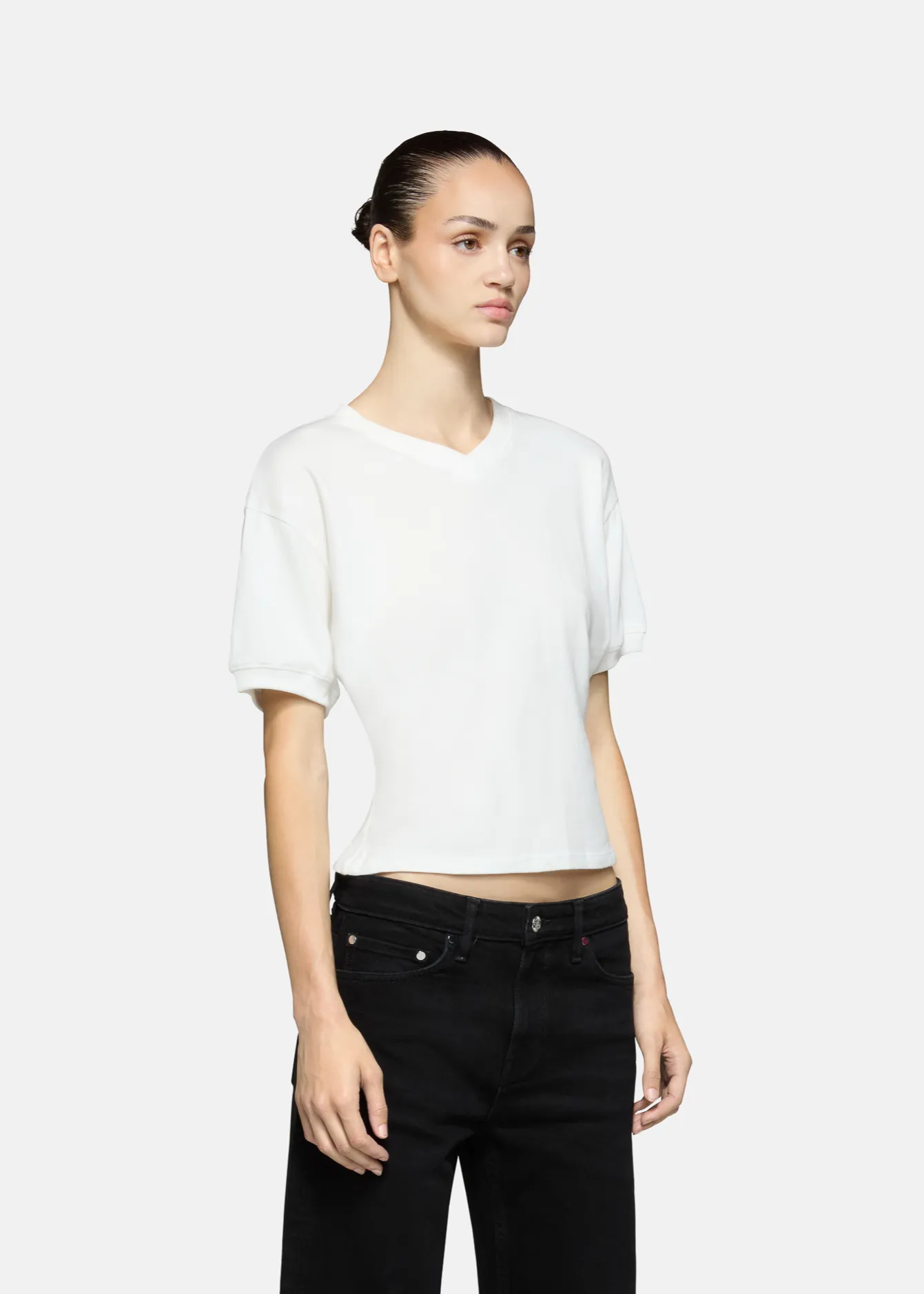 Eero Ringer Tee White sold by EB Denim product image thumbnail 2