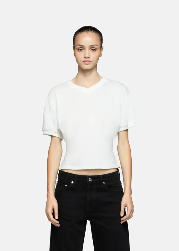 Eero V-Neck Tee White sold by EB Denim