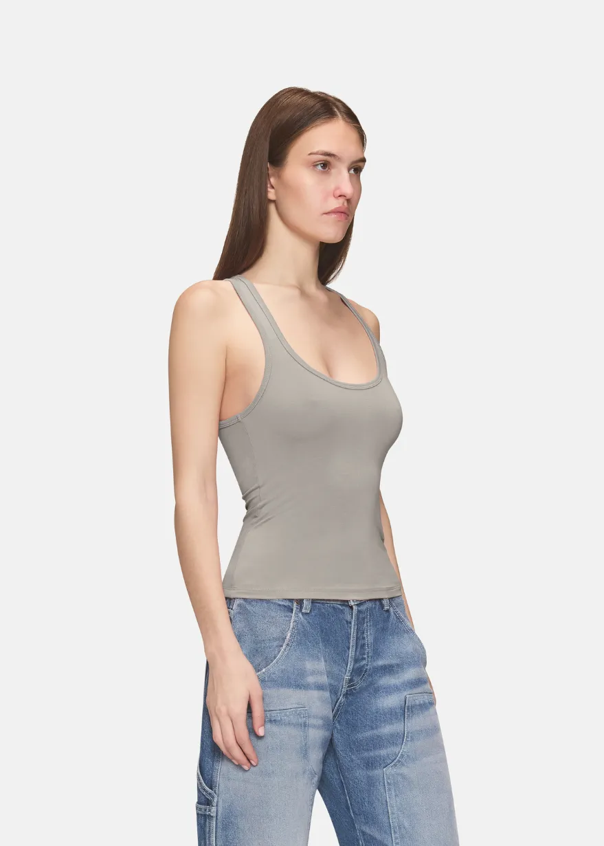 Lucy Racer Back Tank Grey Mist sold by EB Denim product image thumbnail 2