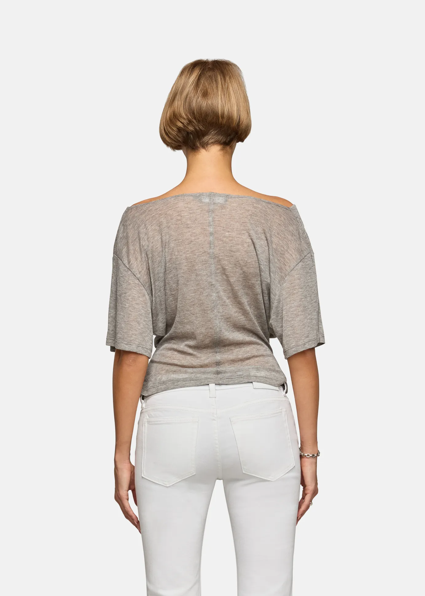 Madeo Cowl Neck Heather Grey sold by EB Denim product image thumbnail 3