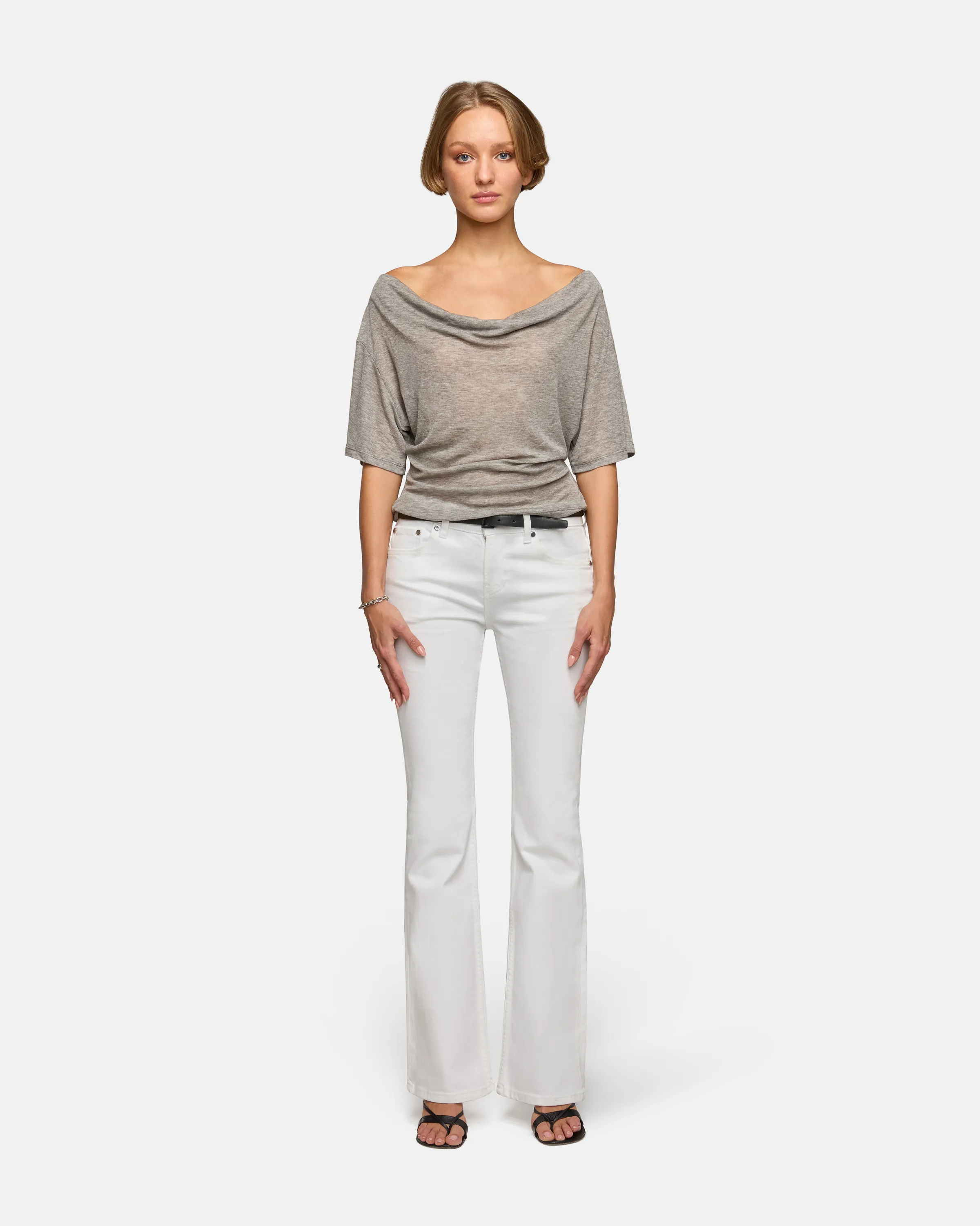 Madeo Cowl Neck Heather Grey sold by EB Denim product image thumbnail 4