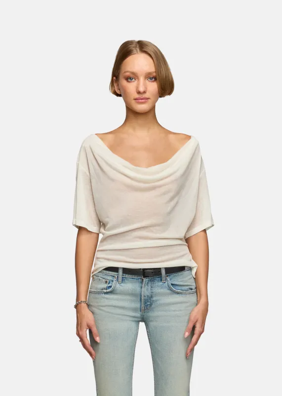 Madeo Cowl Neck Ivory sold by EB Denim