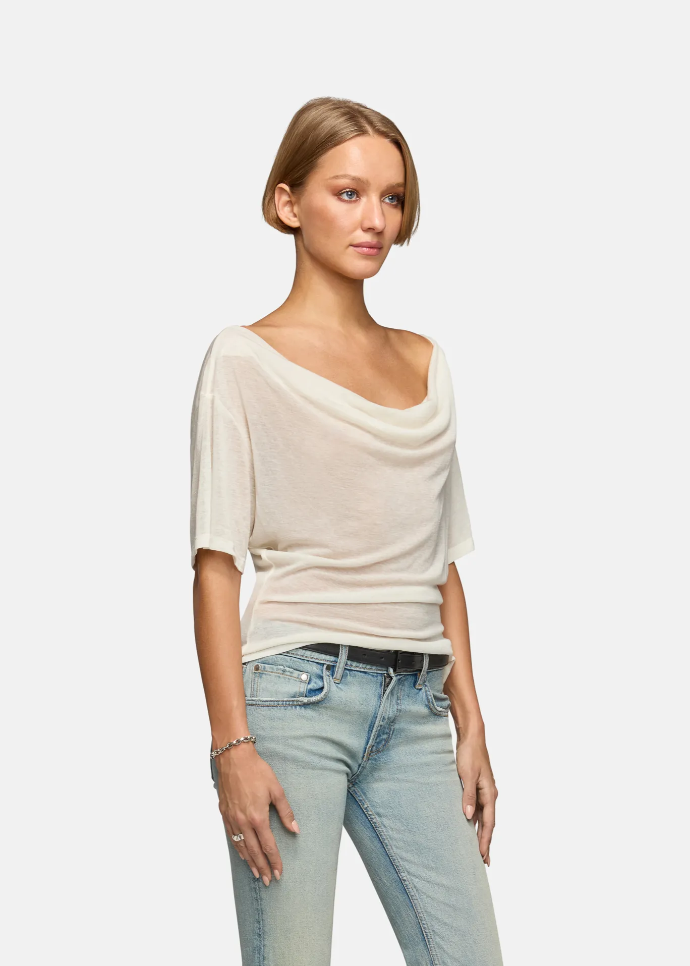 Madeo Cowl Neck Ivory sold by EB Denim product image thumbnail 2