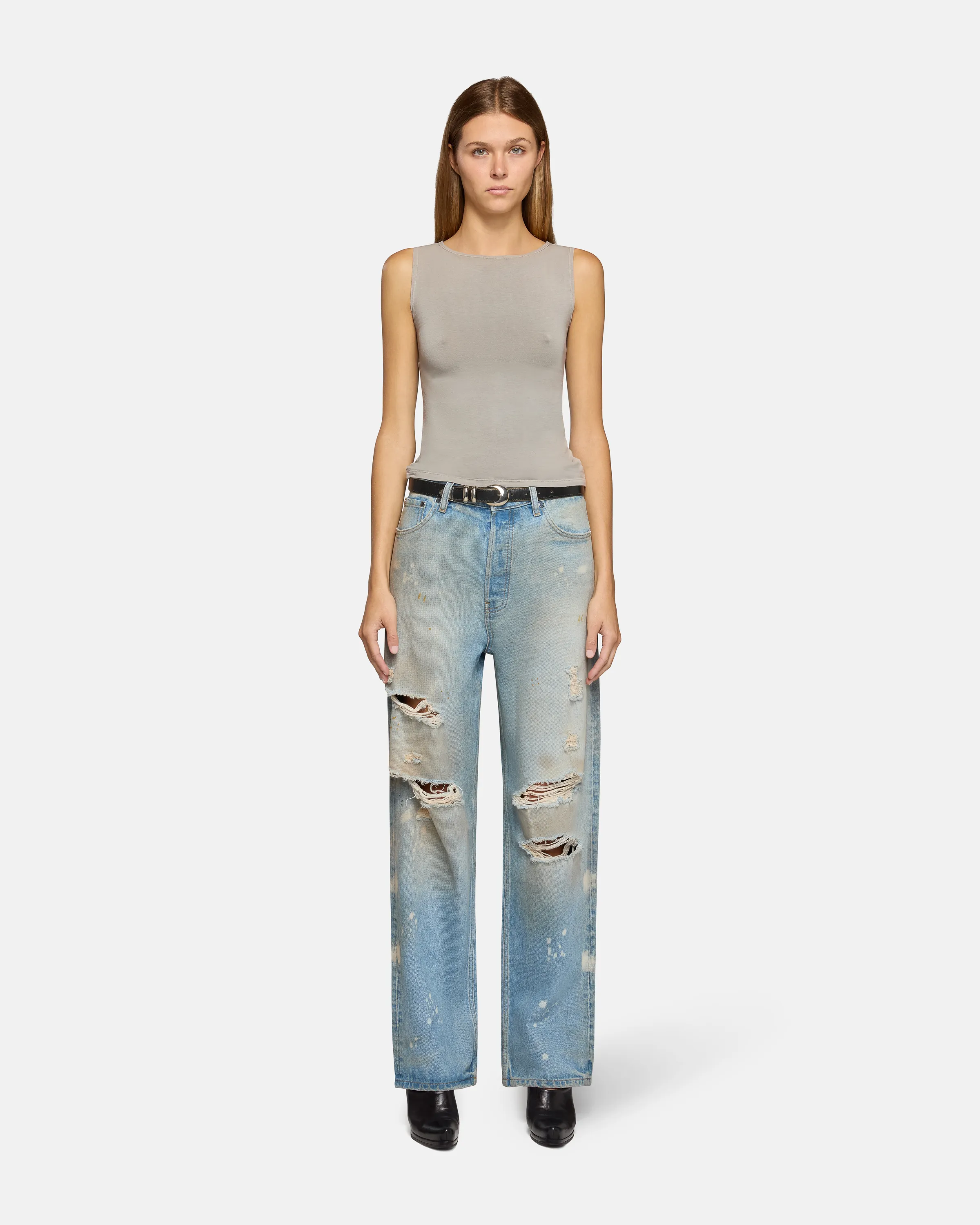 South Beverly Boat Neck Grey Mist sold by EB Denim product image thumbnail 4