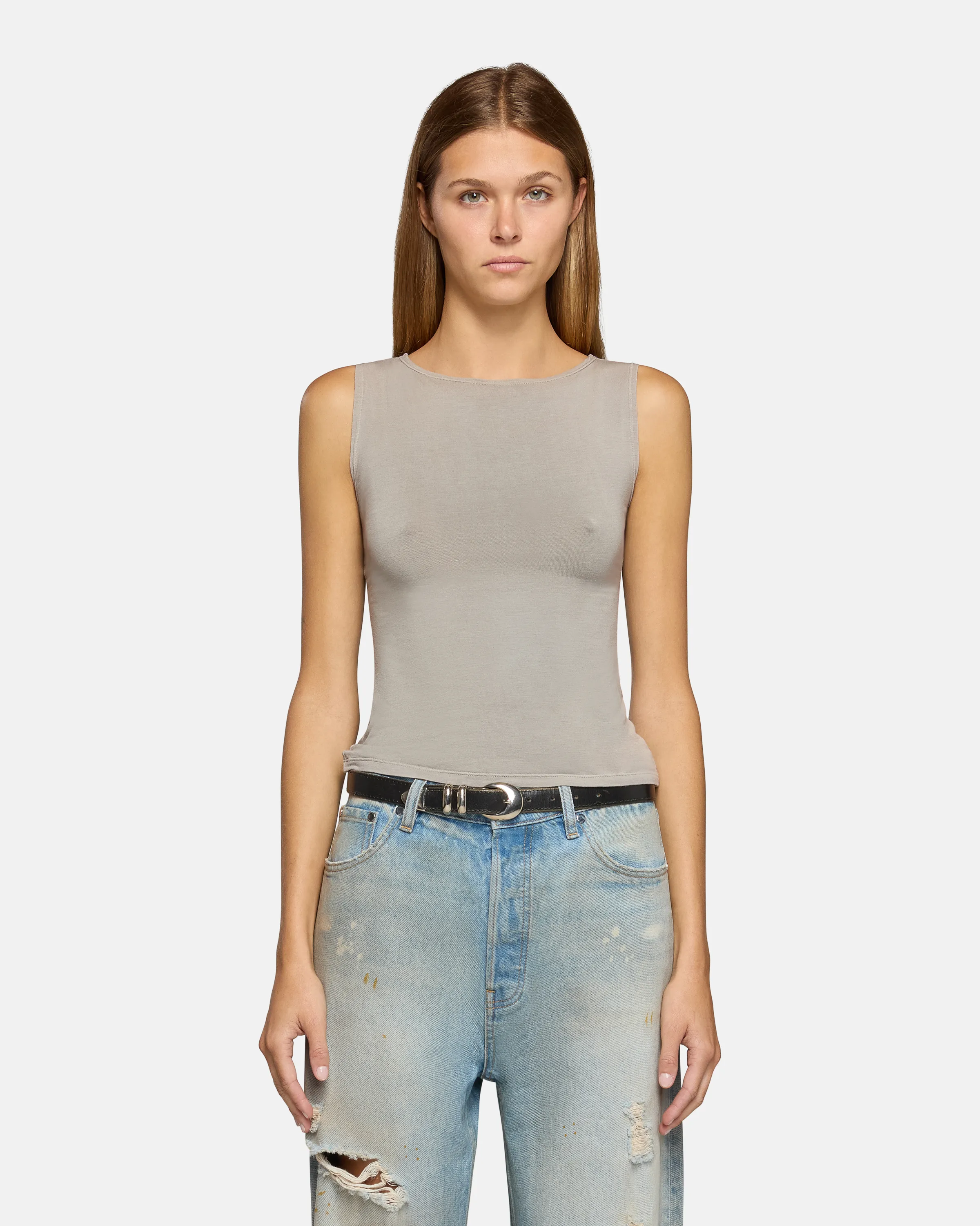 South Beverly Boat Neck Grey Mist sold by EB Denim