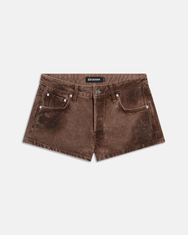Portman Low Rise Shorts Coated Umber sold by EB Denim