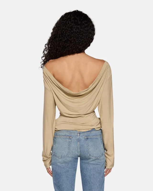 Zinnia Long Sleeve Sand sold by EB Denim