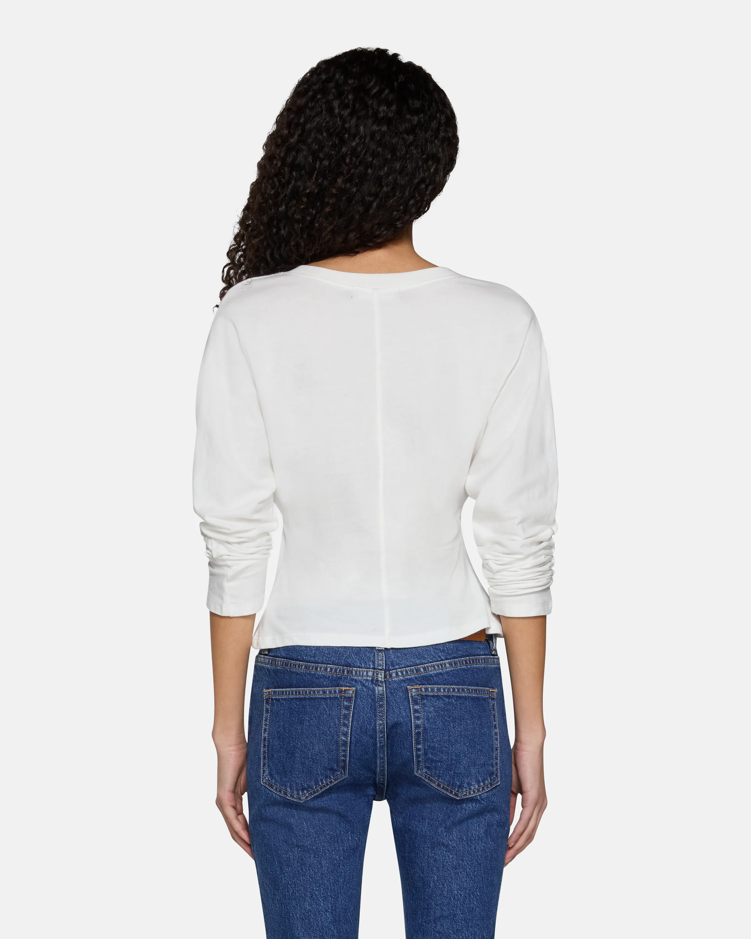 Acacia V-Neck Long Sleeve White sold by EB Denim product image thumbnail 3