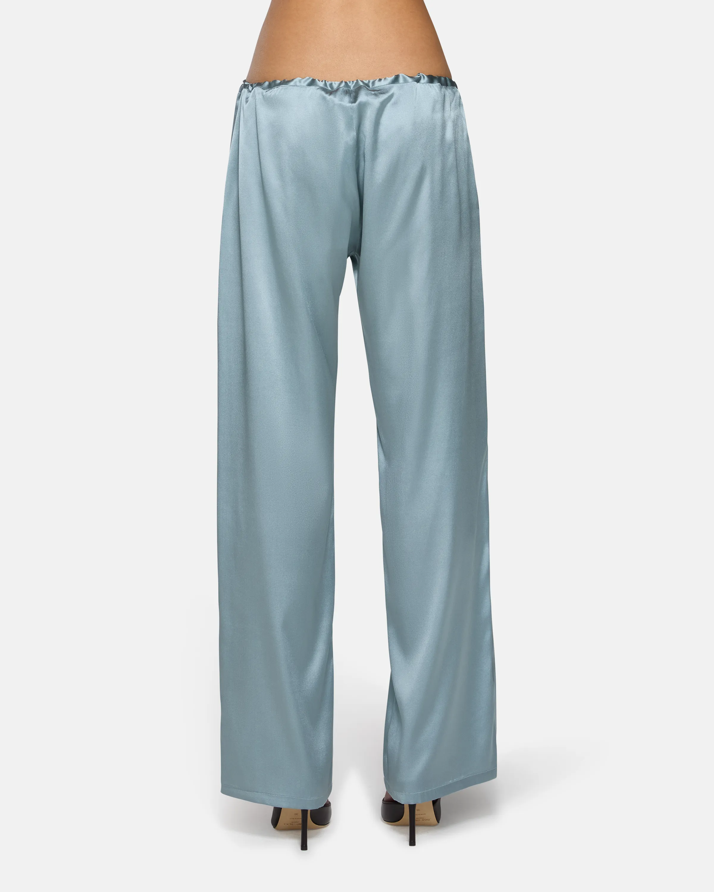 Wren Loose Pull on Pant Dusty Blue Silk sold by EB Denim product image thumbnail 4