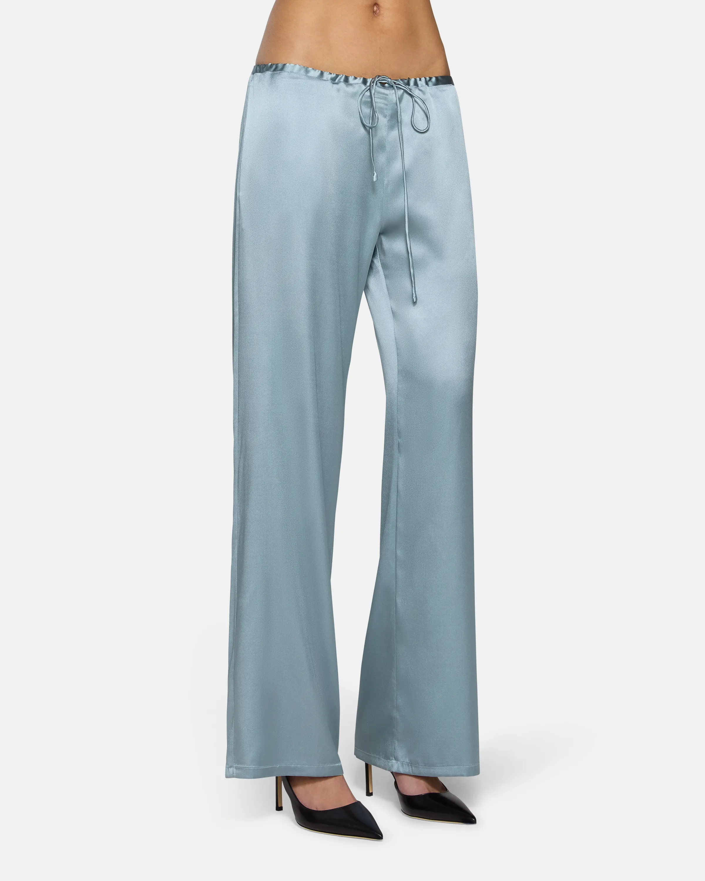 Wren Loose Pull on Pant Dusty Blue Silk sold by EB Denim product image thumbnail 2