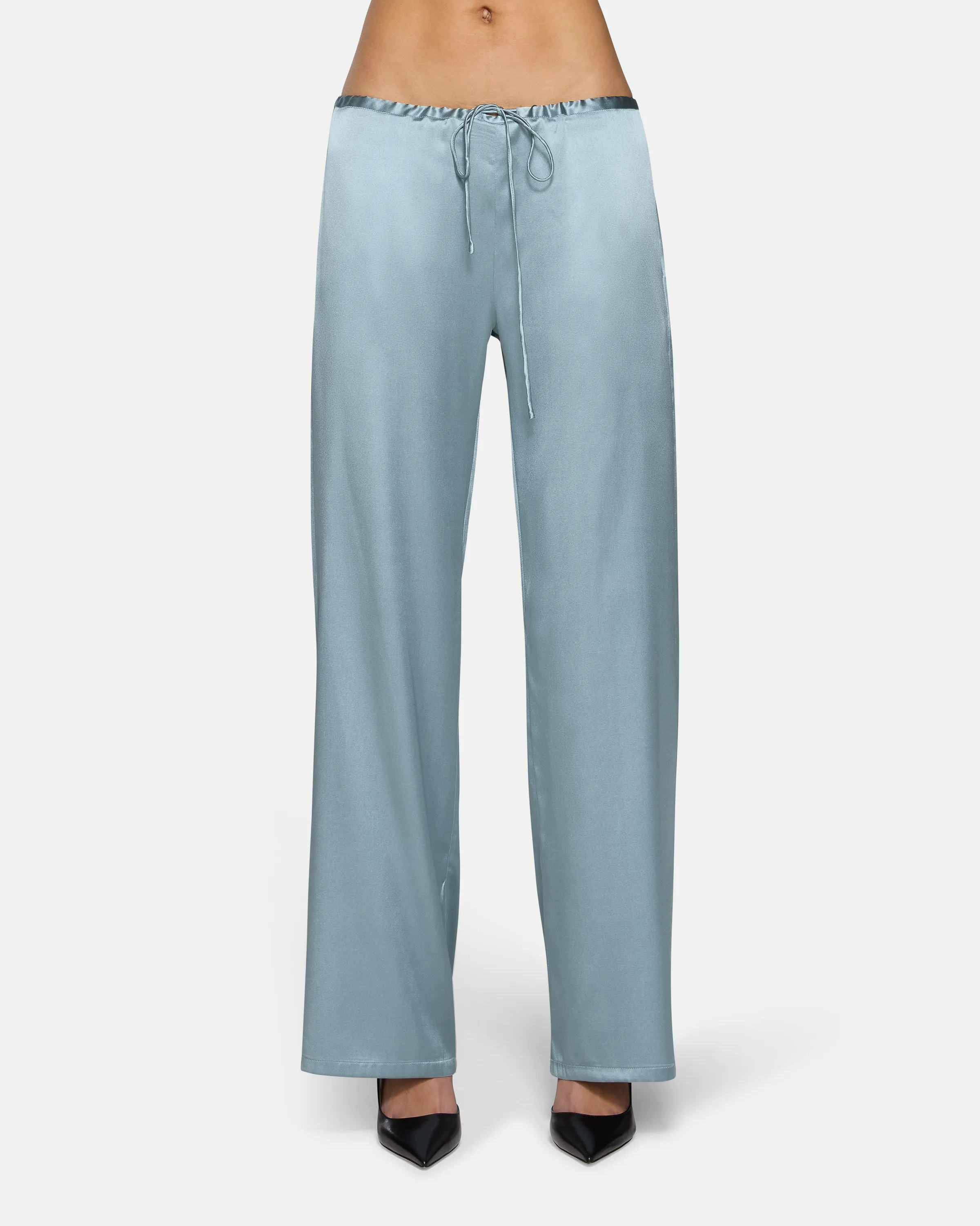 Wren Loose Pull on Pant Dusty Blue Silk sold by EB Denim product image thumbnail 3