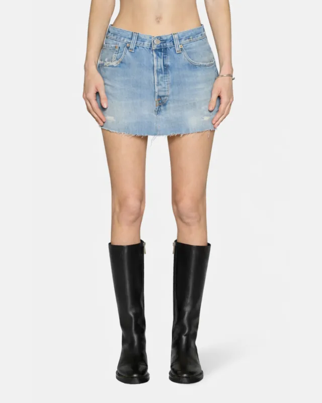 Vintage Mini Skirt Vintage Light Blue made by EB Denim