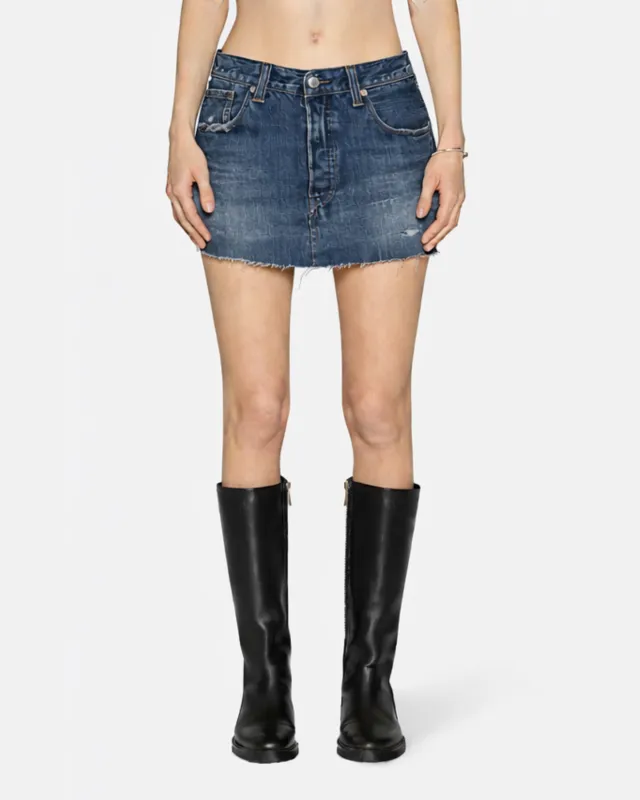 Vintage Mini Skirt Vintage Dark Wash sold by EB Denim