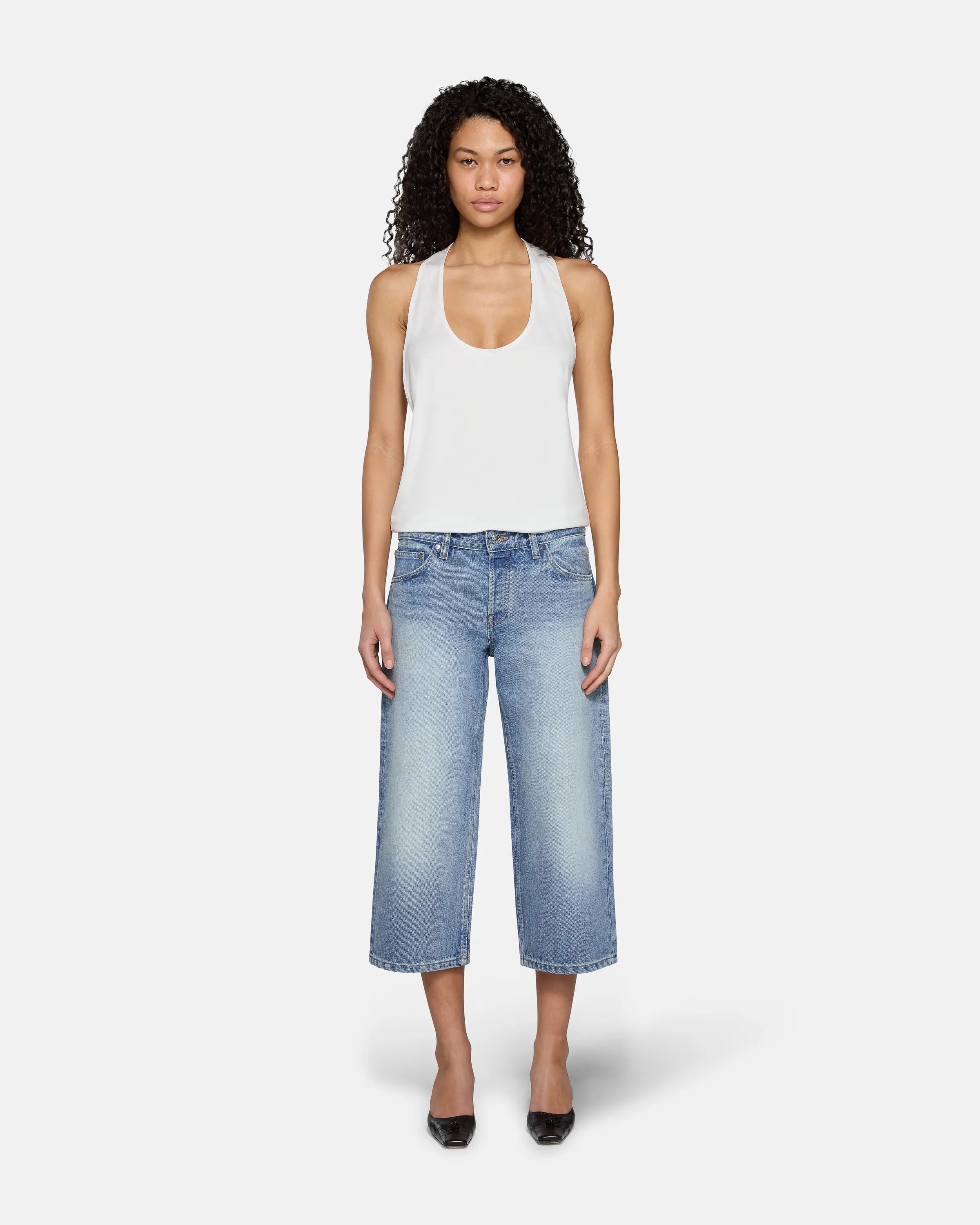 Valley Racer Tank White sold by EB Denim product image thumbnail 4