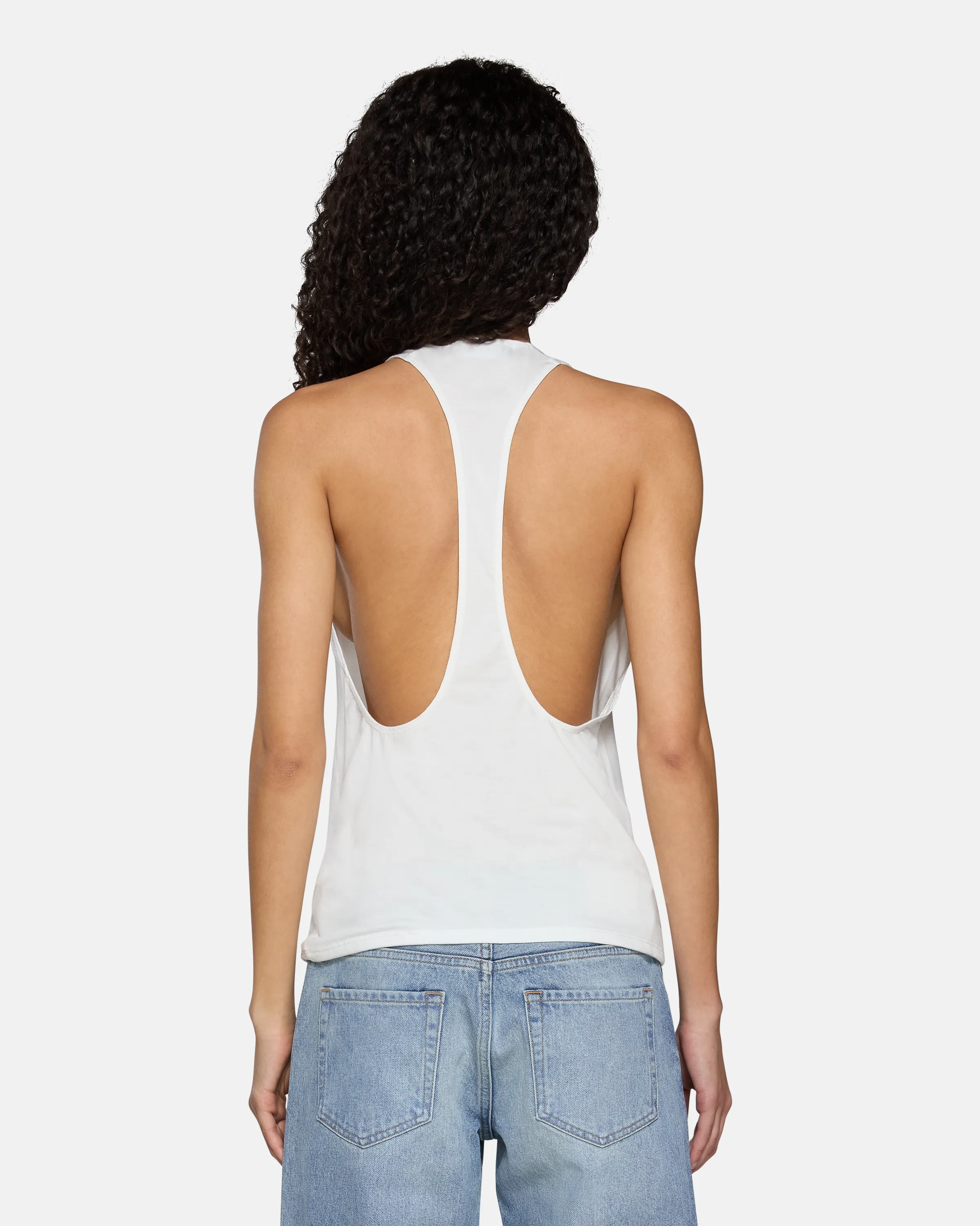 Valley Racer Tank White sold by EB Denim