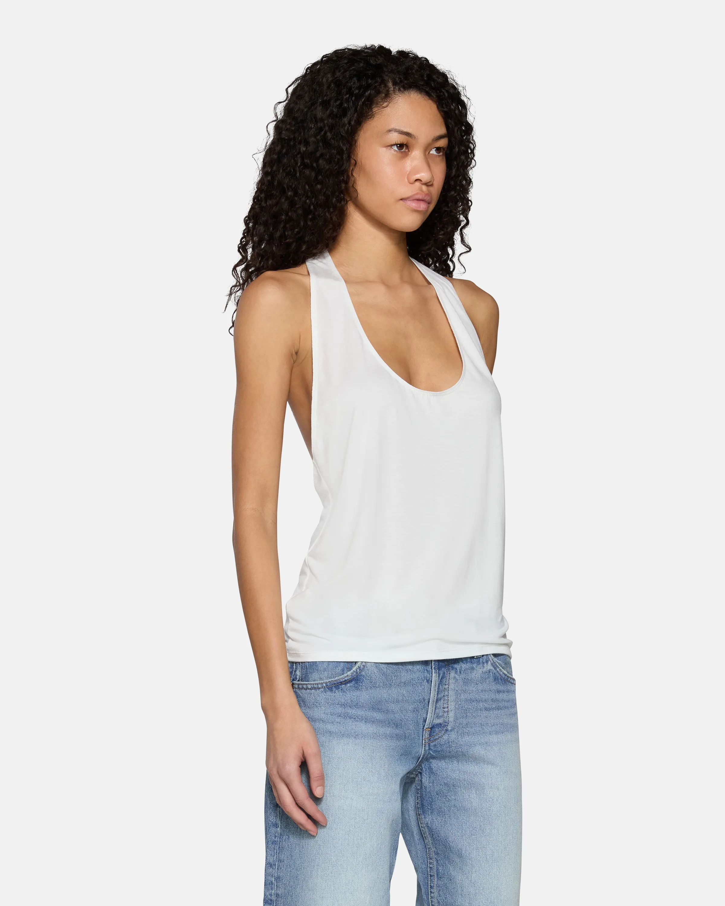 Valley Racer Tank White sold by EB Denim product image thumbnail 2