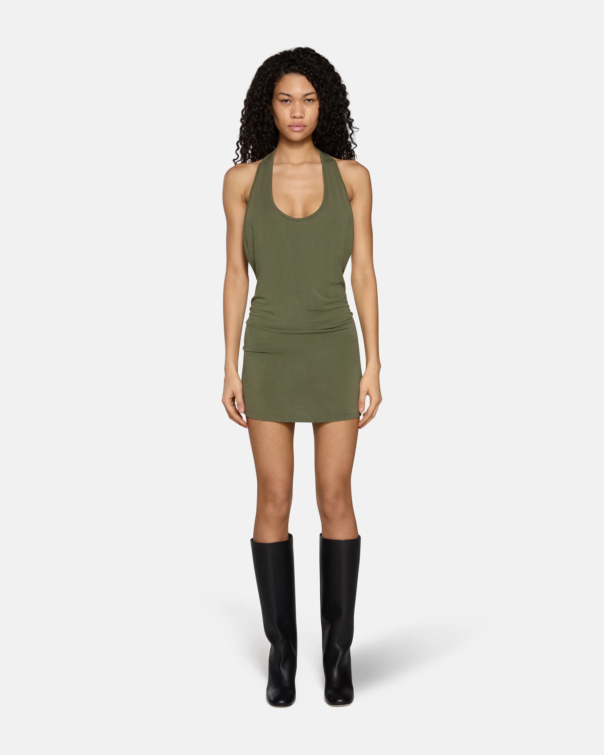 Valley Racer Tank Dress Army sold by EB Denim product image thumbnail 3