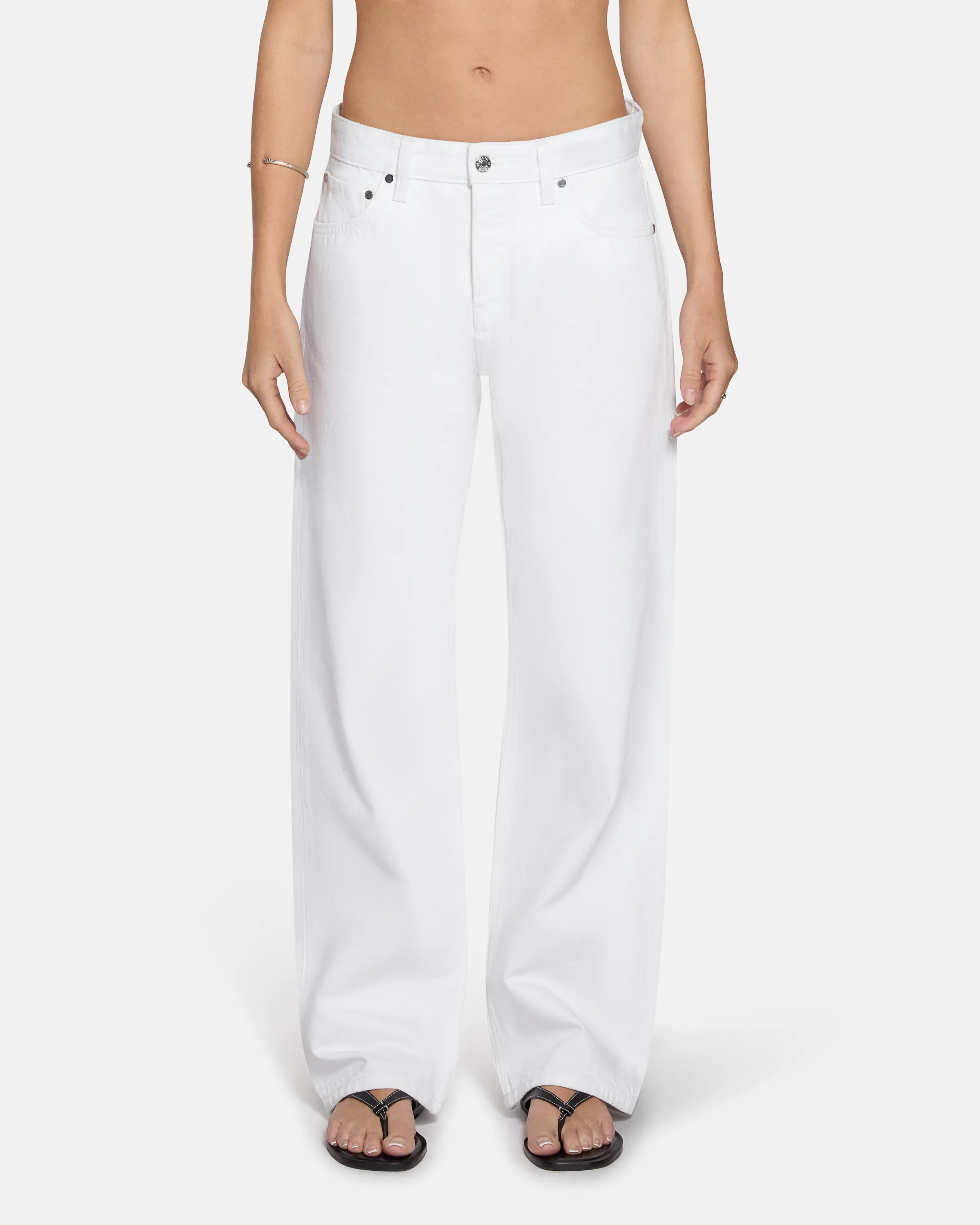 Mid Rise Baggy White sold by EB Denim product image thumbnail 3