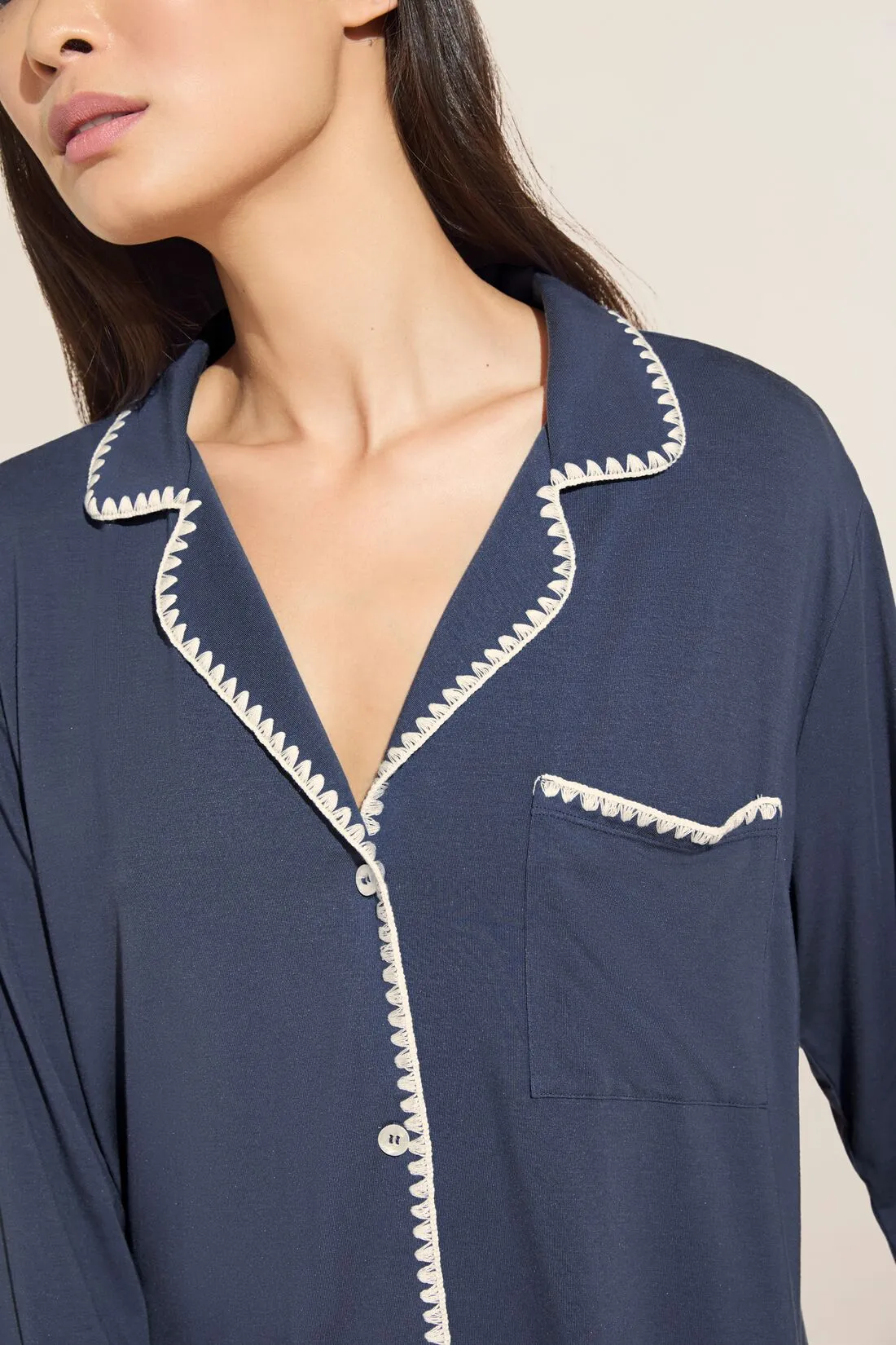 Frida TENCEL™ Modal Long PJ Set sold by Eberjey product image thumbnail 2