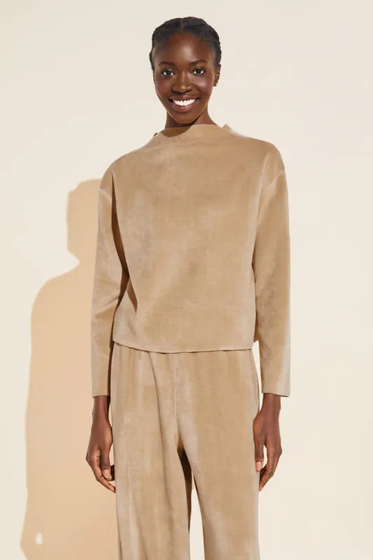 Reversible Plush Funnel Neck Top made by Eberjey