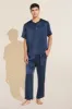 Charles Washable Silk Short Sleeve & Pant PJ Set sold by Eberjey