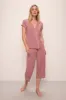 Gisele TENCEL™ Modal Short Sleeve Cropped PJ Set sold by Eberjey