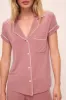 Gisele TENCEL™ Modal Short Sleeve Cropped PJ Set sold by Eberjey