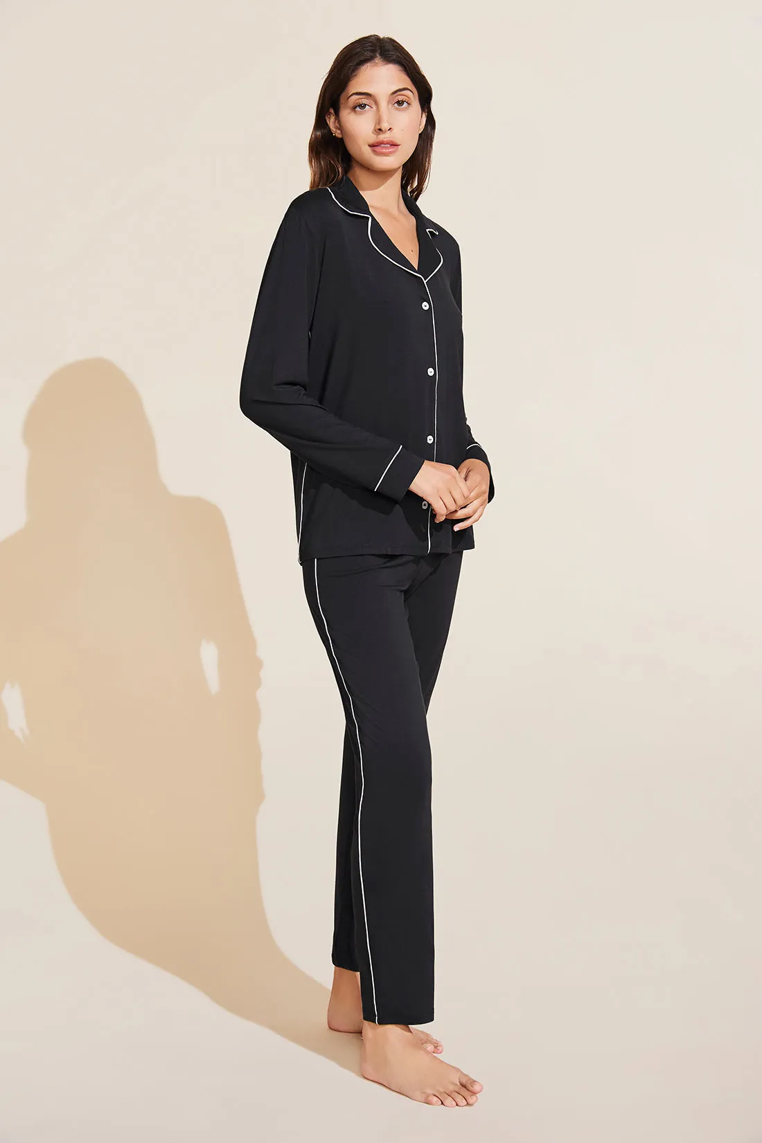 Gisele TENCEL™ Modal Tuxedo Slim PJ Set sold by Eberjey