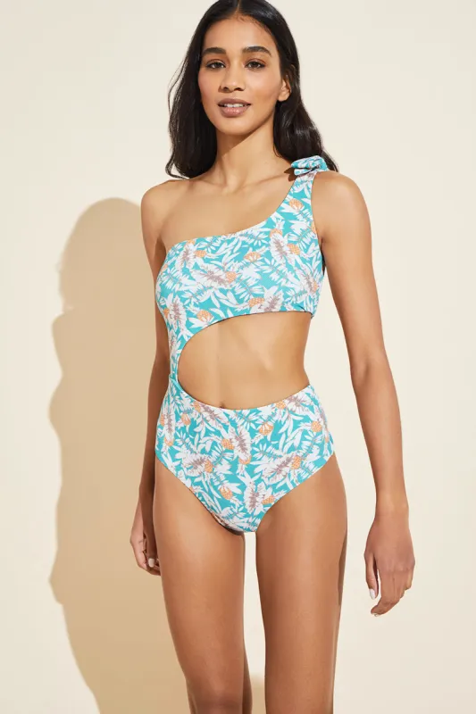 Ibiza Printed Textured One-Piece sold by Eberjey