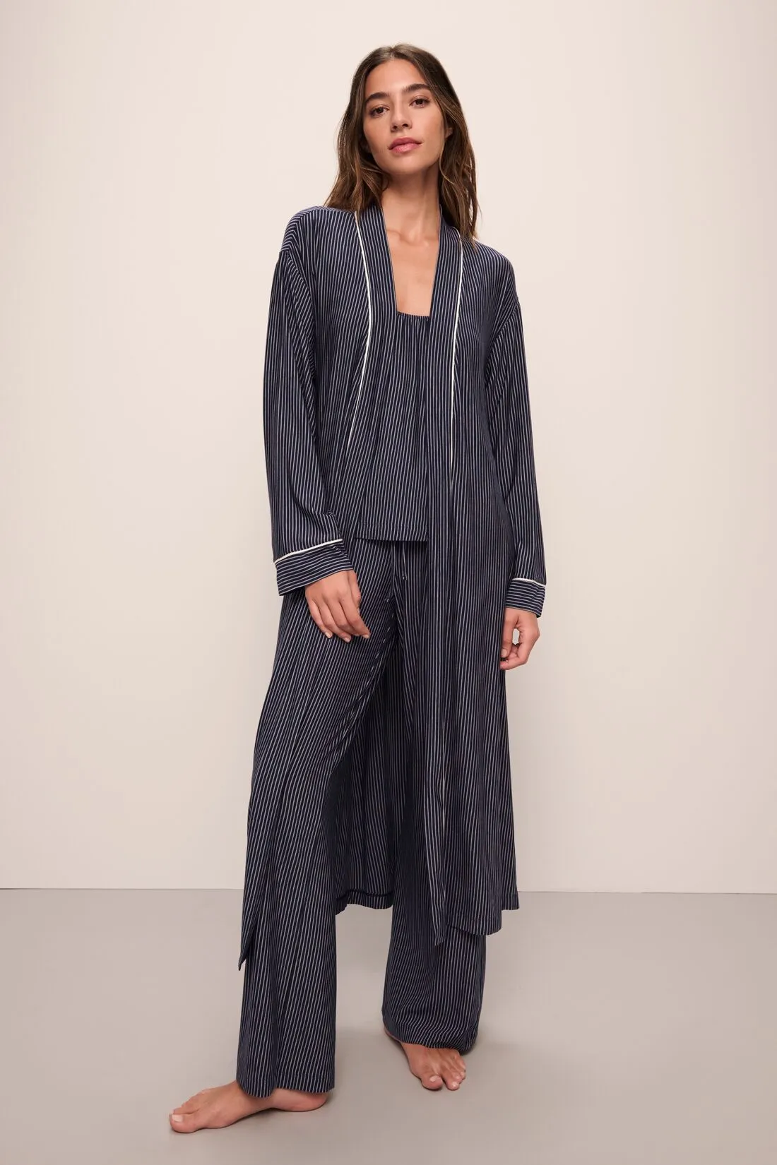 Gisele Printed TENCEL™ Modal Long Robe sold by Eberjey