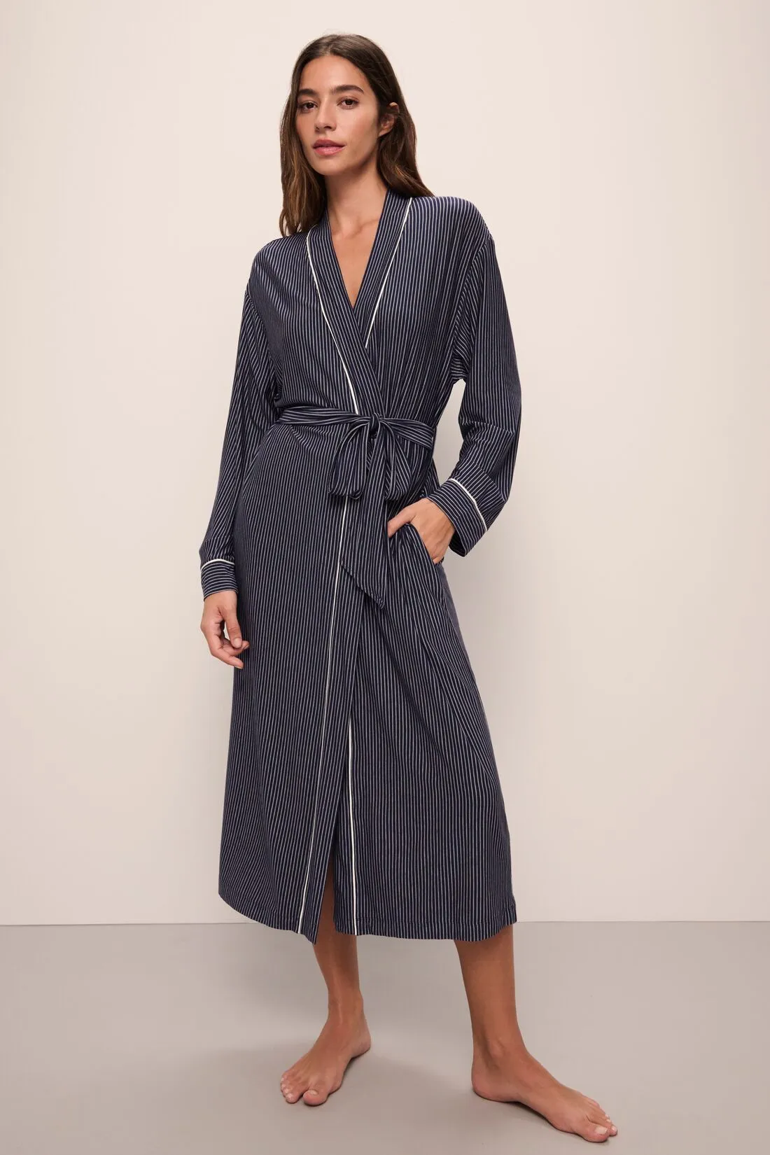 Gisele Printed TENCEL™ Modal Long Robe sold by Eberjey product image thumbnail 3