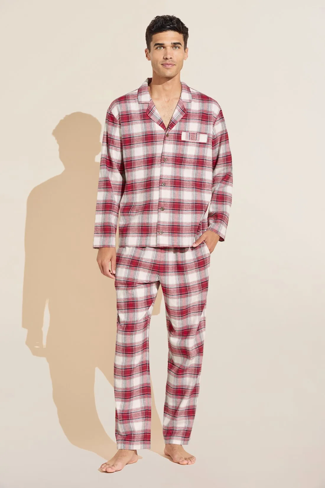 Men's Flannel Long PJ Set sold by Eberjey