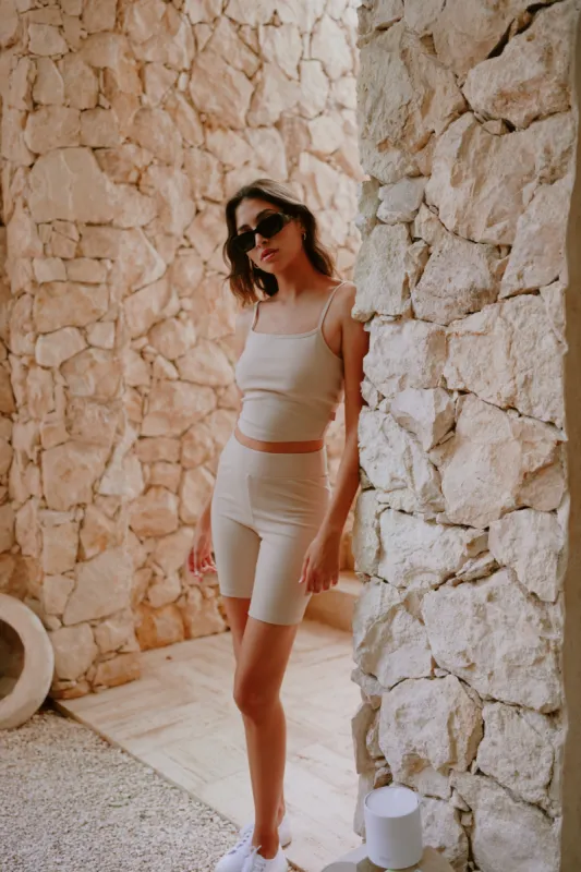 Pima Rib Cropped Cami sold by Eberjey