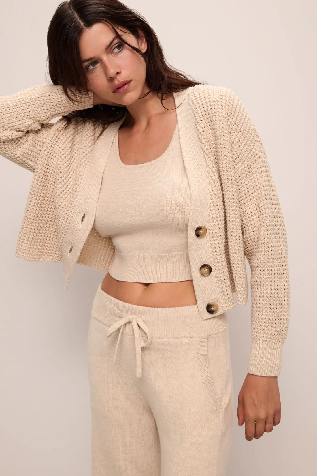Recycled Sweater Cropped Cardigan sold by Eberjey product image thumbnail 3