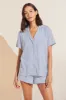 Nautico Shortie Short PJ Set sold by Eberjey