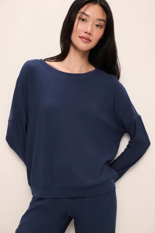 Softest Sweats Boat Neck Pullover sold by Eberjey