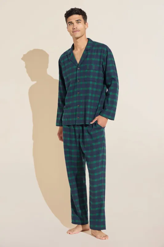 Men's Flannel Long PJ Set sold by Eberjey
