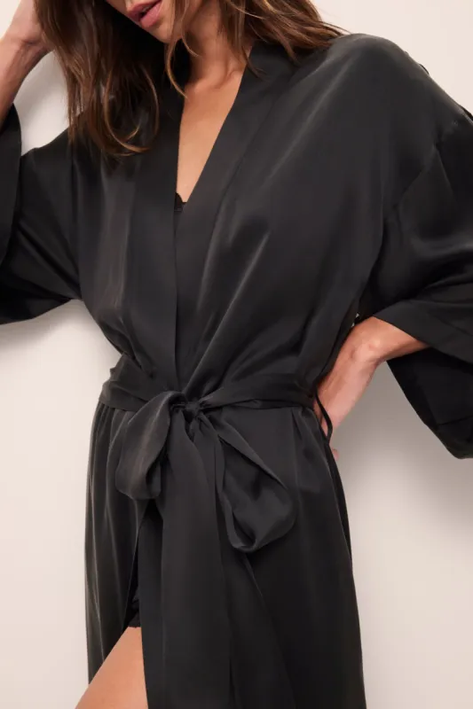 Inez Washable Silk Robe sold by Eberjey